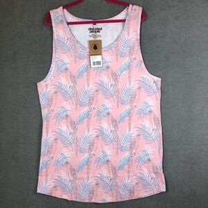 Distorted people parrot sleeveless tank top mauve gray size XXL